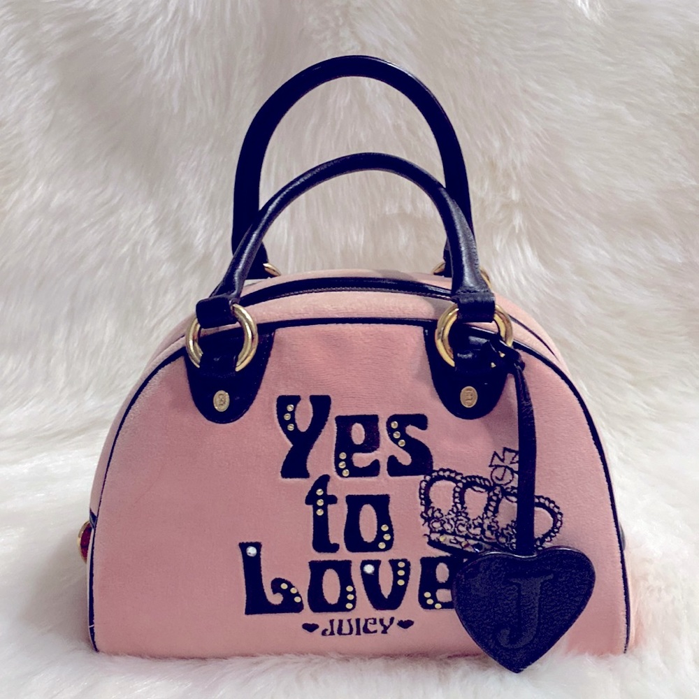 Juicy Couture Pink Velour Bowler Like New Excellent Condition Vintage/Y2K
